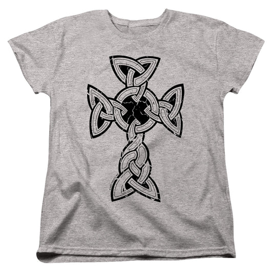 Knotted Celtic Cross - Short Sleeve Women"s Tee - Athletic Heather T-shirt