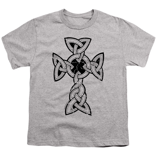 Knotted Celtic Cross - Short Sleeve Youth 18 - 1 - Athletic Heather T-shirt