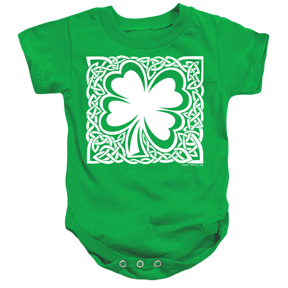 Celtic Clover-infant Snapsuit-kelly