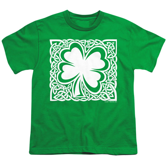 Celtic Clover - Short Sleeve Youth 18 - 1 - Kelly Green T-shirt