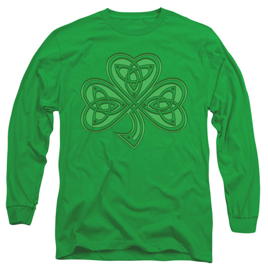 Celtic Shamrock - Long Sleeve Adult 18 - 1 - Kelly Green T-shirt