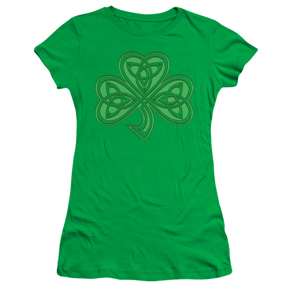 Celtic Shamrock - Short Sleeve Junior Sheer - Kelly Green T-shirt