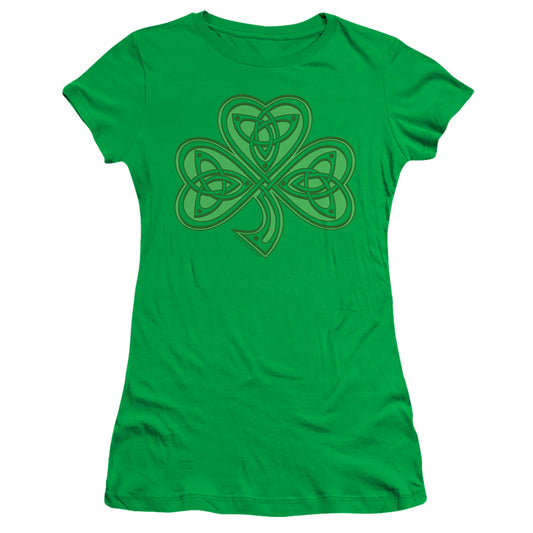 Celtic Shamrock - Short Sleeve Junior Sheer - Kelly Green T-shirt