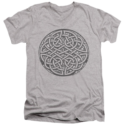 Celtic Knot - Short Sleeve Adult V-neck - Athletic Heather T-shirt