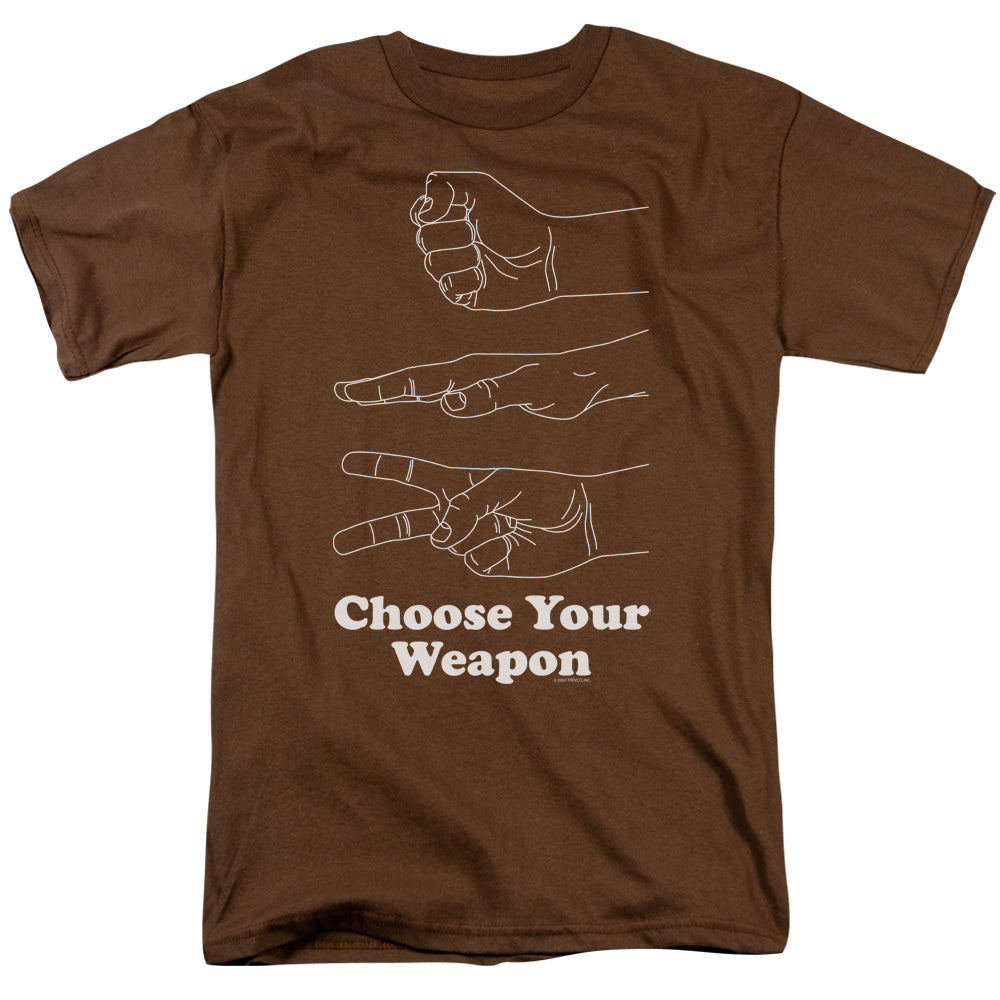Choose Your Weapon - Short Sleeve Adult 18 - 1 - Coffee T-shirt