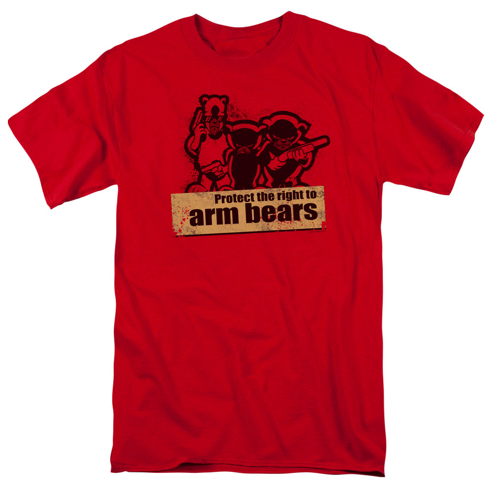 Arm Bears - Short Sleeve Adult 18 - 1 - Red T-shirt