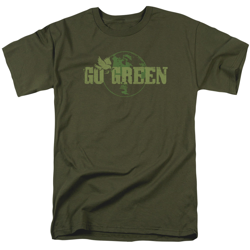 Go Green - Short Sleeve Adult 18 - 1 - Military Green T-shirt