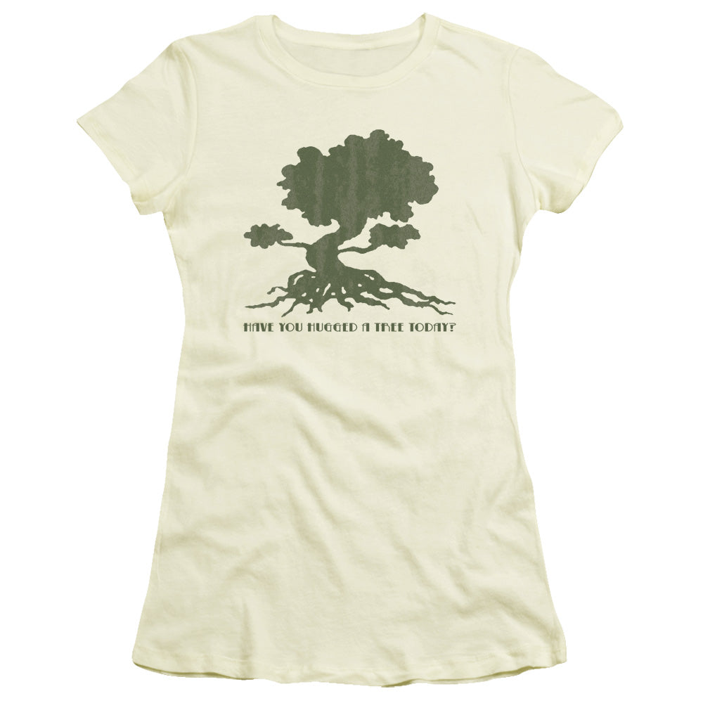 Tree Hugger - Short Sleeve Junior Sheer - Cream T-shirt