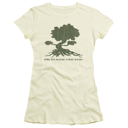 Tree Hugger - Short Sleeve Junior Sheer - Cream T-shirt