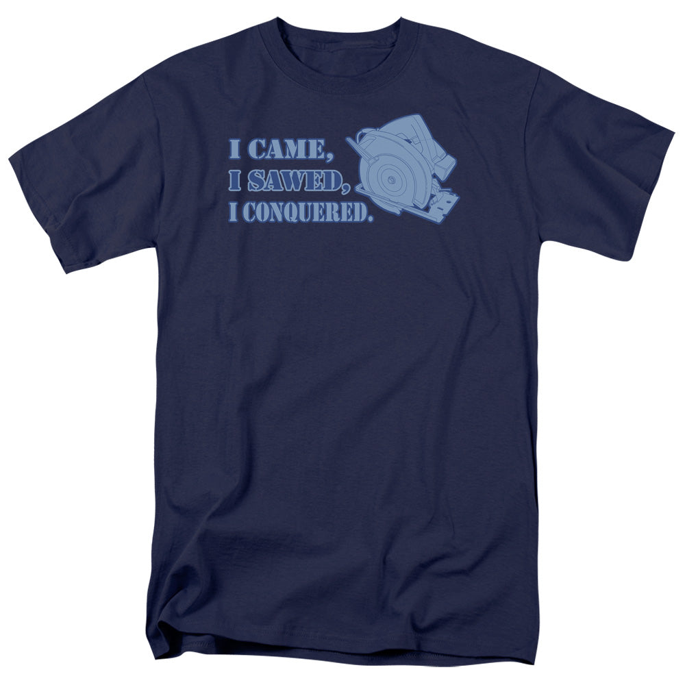 I Came I Sawed - Short Sleeve Adult 18 - 1 - Navy T-shirt