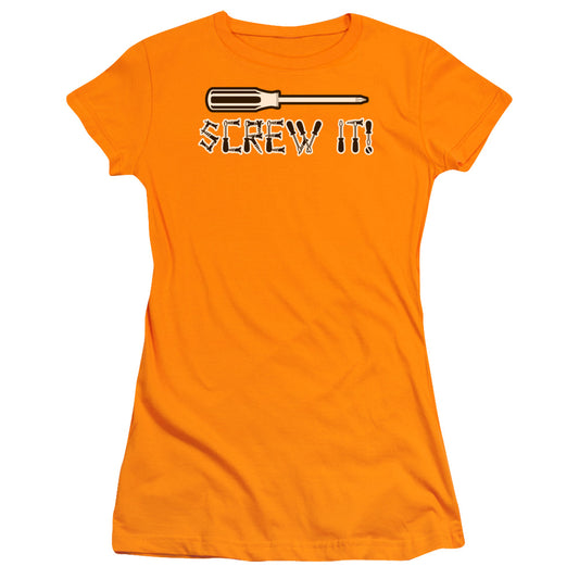 Screw It - Short Sleeve Junior Sheer - Orange T-shirt