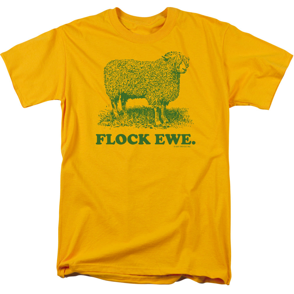 Flock Ewe - Short Sleeve Adult 18 - 1 - Gold T-shirt