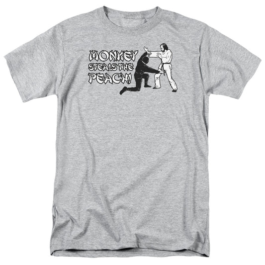 Monkey Steals The Peach - Short Sleeve Adult 18 - 1 - Athletic Heather T-shirt