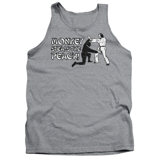 Monkey Steals The Peach - Adult Tank - Athletic Heather
