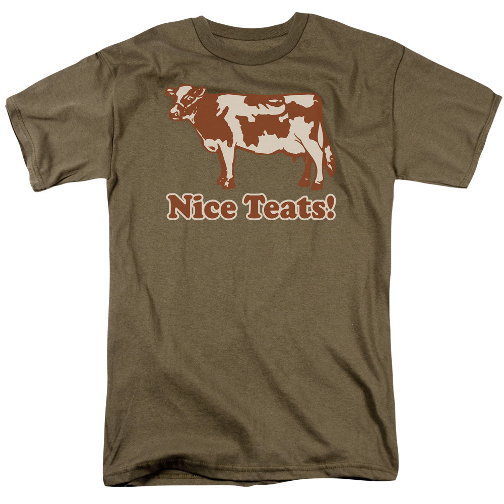 Nice Teats - Short Sleeve Adult 18 - 1 - Safari Green T-shirt