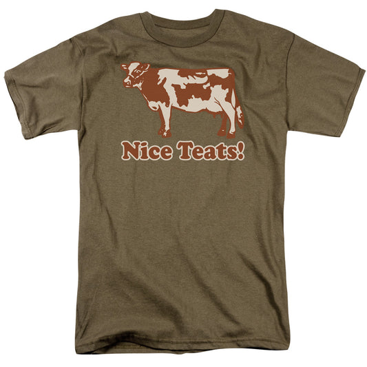 Nice Teats - Short Sleeve Adult 18 - 1 - Safari Green T-shirt