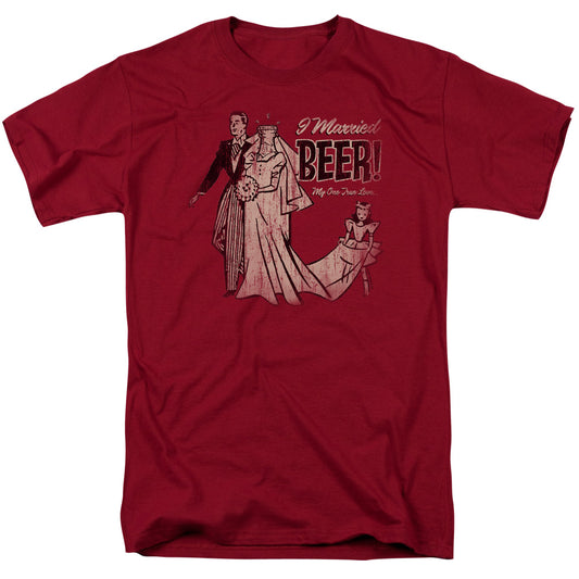 I Married Beer - Short Sleeve Adult 18 - 1 - Cardinal T-shirt