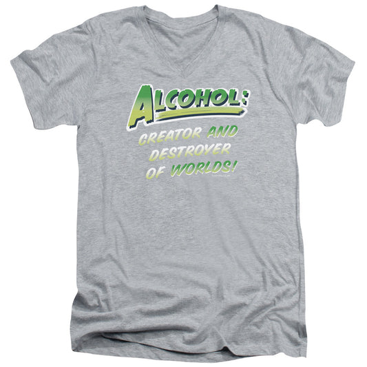 Creator And Destroyer - Short Sleeve Adult V-neck - Athletic Heather T-shirt