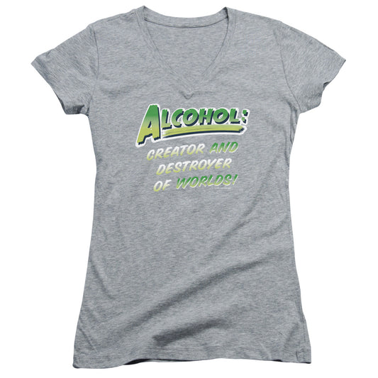 Creator And Destroyer - Junior V-neck - Athletic Heather