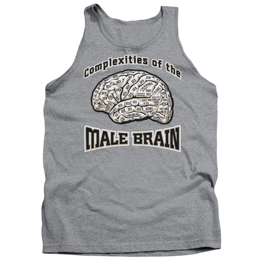 Male Brain - Adult Tank - Athletic Heather