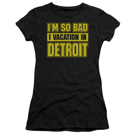 Vacation Wonderland - Short Sleeve Junior Sheer - Black T-shirt