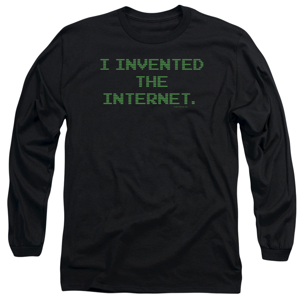 Invented The Internet - Long Sleeve Adult 18 - 1 - Black T-shirt