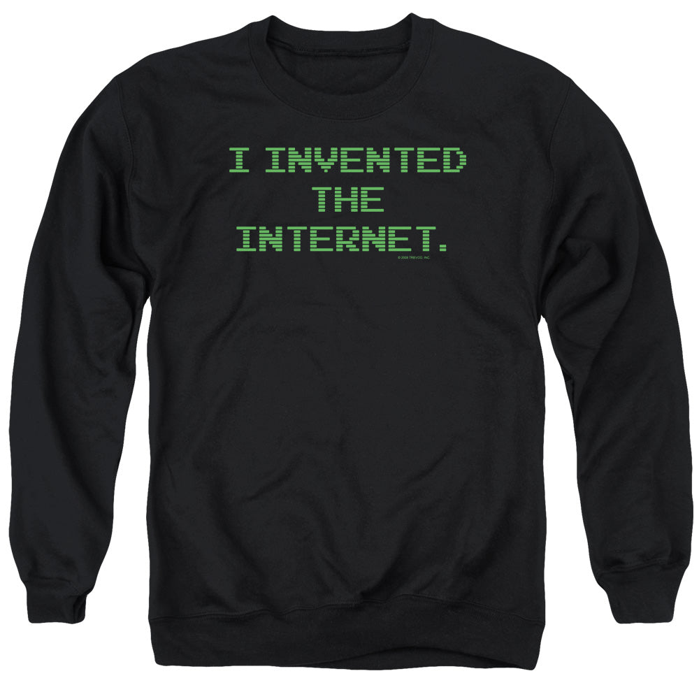 Invented The Internet - Adult Crewneck Sweatshirt - Black