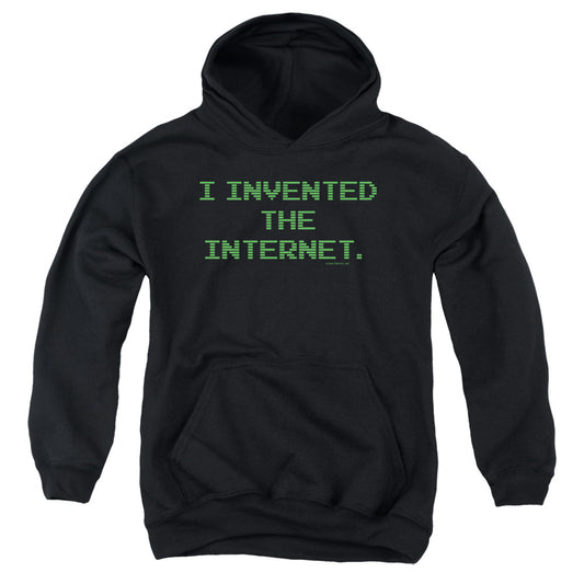Invented The Internet - Youth Pull-over Hoodie - Black