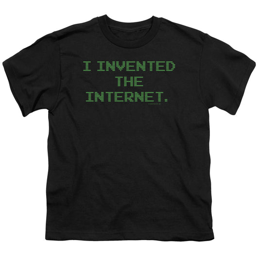 Invented The Internet - Short Sleeve Youth 18 - 1 - Black T-shirt