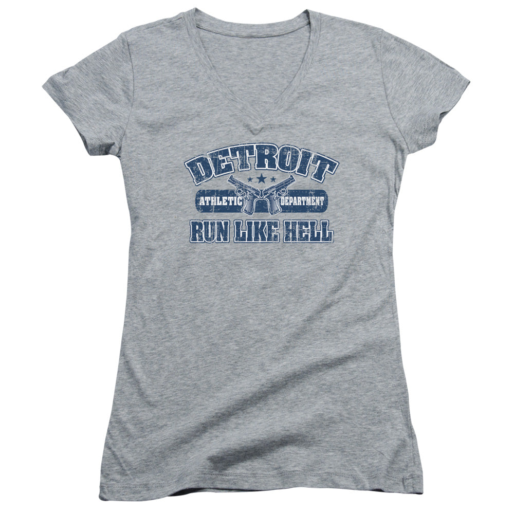 Run Like Hell - Junior V-neck - Athletic Heather