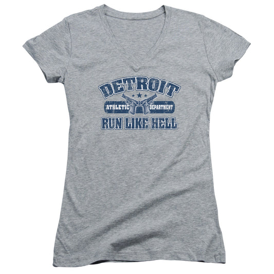 Run Like Hell - Junior V-neck - Athletic Heather