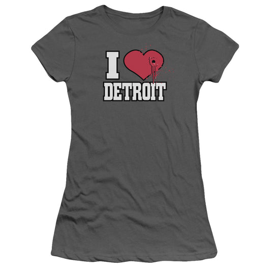 Love Hurts - Short Sleeve Junior Sheer - Charcoal T-shirt