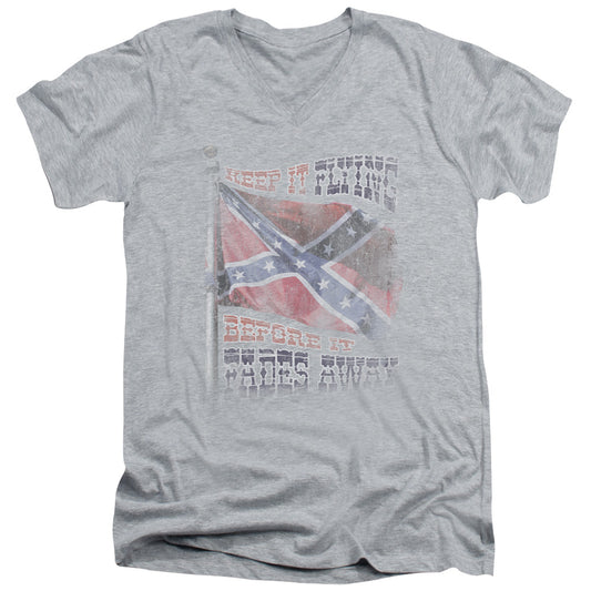 Keep Flying - Short Sleeve Adult V-neck - Athletic Heather T-shirt