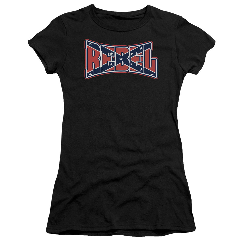 Rebel - Short Sleeve Junior Sheer - Black T-shirt
