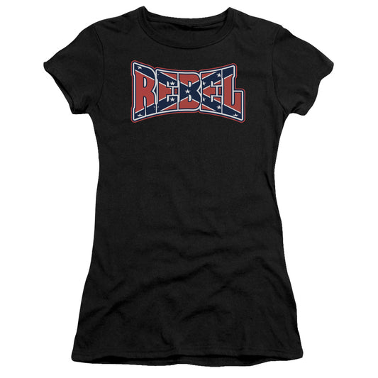 Rebel - Short Sleeve Junior Sheer - Black T-shirt