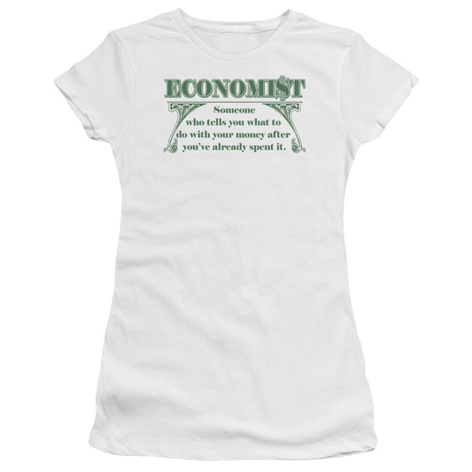 Economist What To Do - Short Sleeve Junior Sheer - White T-shirt