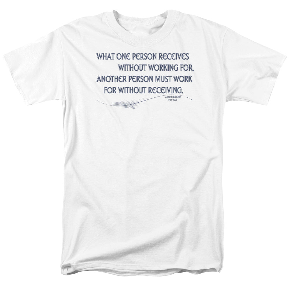 One Person Receives - Short Sleeve Adult 18 - 1 - White T-shirt