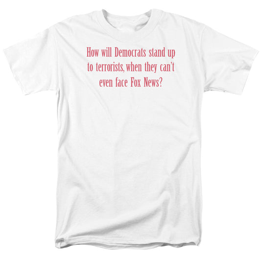 Democrats Vs Fox News - Short Sleeve Adult 18 - 1 - White T-shirt