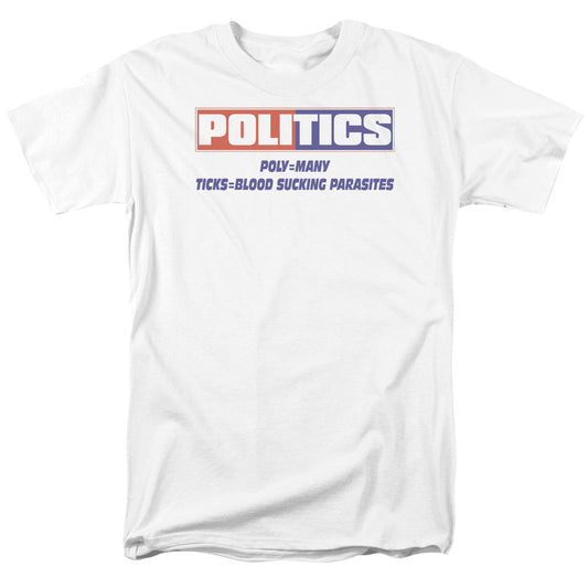 Politics - Short Sleeve Adult 18 - 1 - White T-shirt