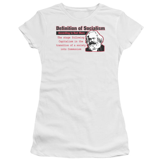 According To Marx - Short Sleeve Junior Sheer - White T-shirt