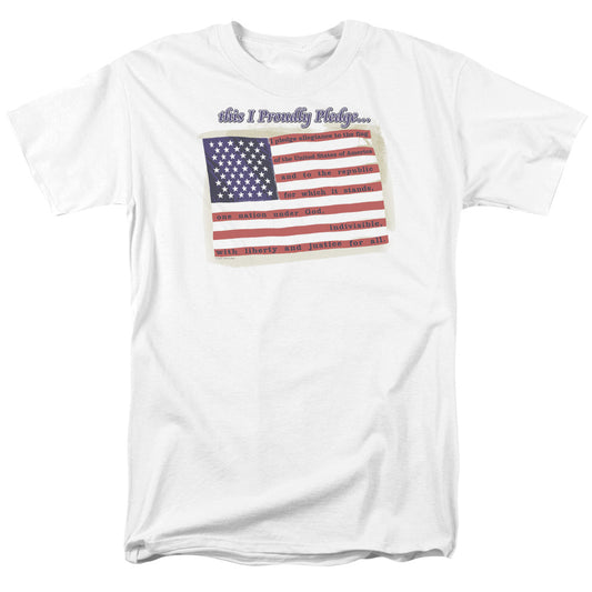 Proudly Pledge - Short Sleeve Adult 18 - 1 - White T-shirt