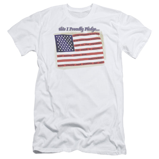 Proudly Pledge - Short Sleeve Adult 30 - 1 - White T-shirt