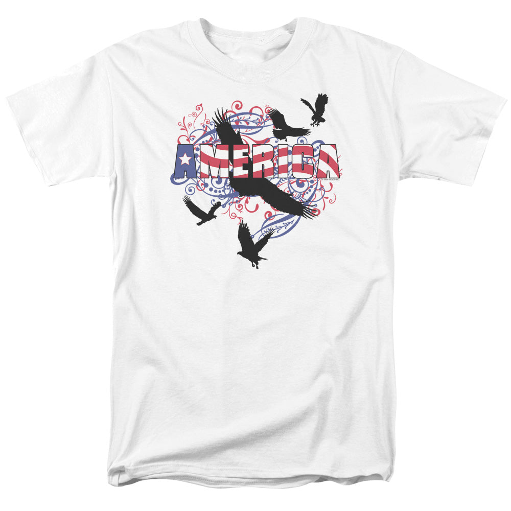 Scrolling America - Short Sleeve Adult 18 - 1 - White T-shirt