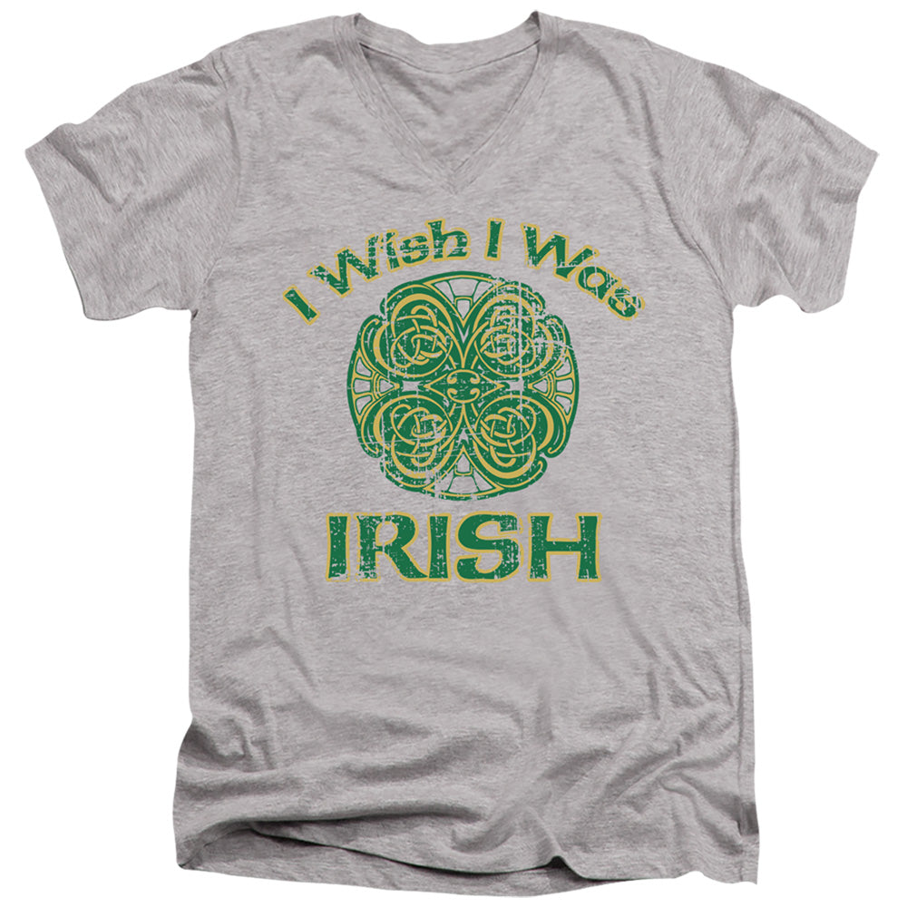 Irish Wish - Short Sleeve Adult V-neck 30 - 1 - Athletic Heather T-shirt
