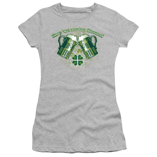 Green Beer - Short Sleeve Junior Sheer - Athletic Heather T-shirt