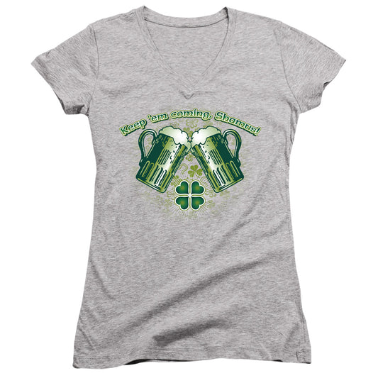 Green Beer-junior V-neck - Athletic Heather