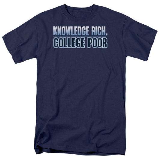 College Poor - Short Sleeve Adult 18 - 1 - Navy T-shirt