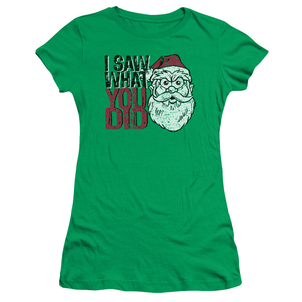 I Saw You - Short Sleeve Junior Sheer - Kelly Green T-shirt