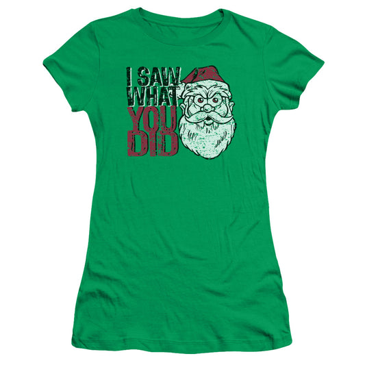 I Saw You - Short Sleeve Junior Sheer - Kelly Green T-shirt
