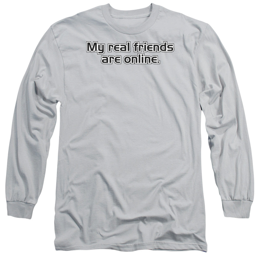 Online Friends - Long Sleeve Adult 18 - 1 - Silver T-shirt